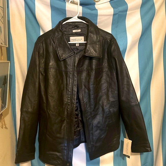 Perry Ellis Other - Perry Ellis Black Leather Jacket